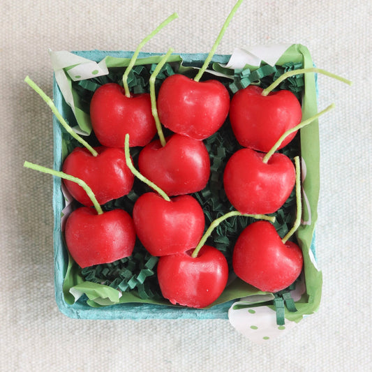 Beeswax Cherry Birthday Candles - Happy Organics