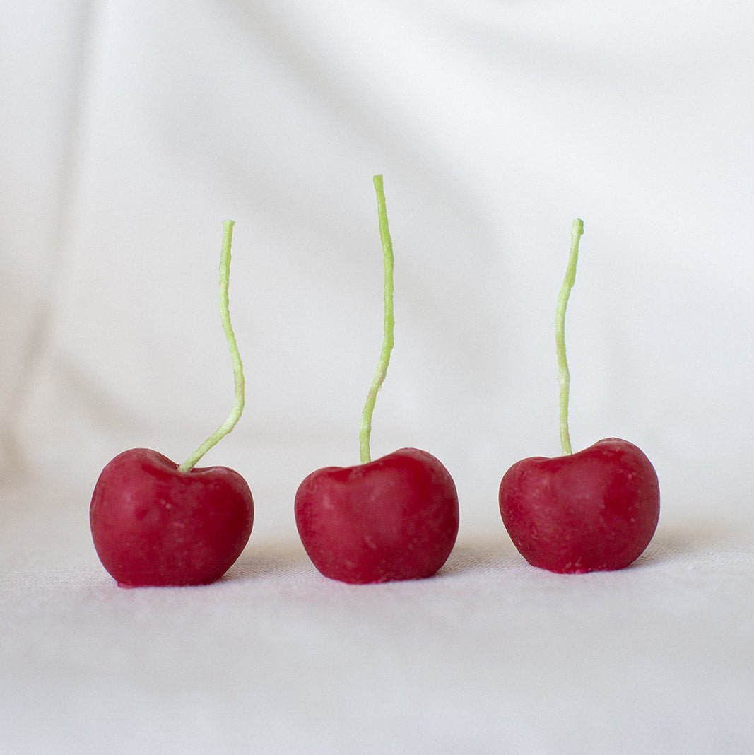 Beeswax Cherry Birthday Candles - Happy Organics