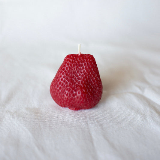 Big Strawberry Candles - Set of 2 - Happy Organics