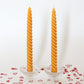 Natural Yellow Cherry Dinner Tapers - Set of 2 - Happy Organics