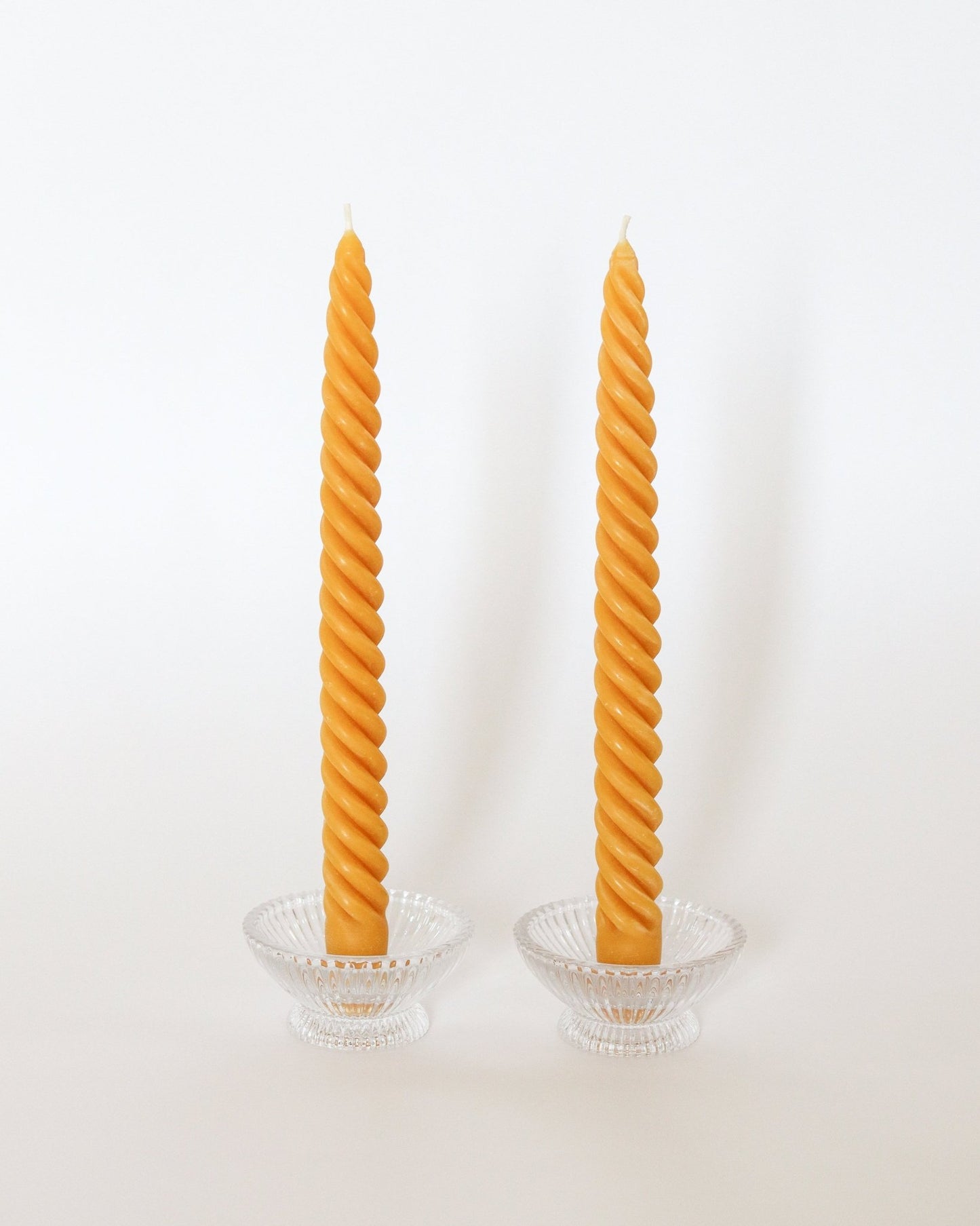 Natural Yellow Cherry Dinner Tapers - Set of 2 - Happy Organics